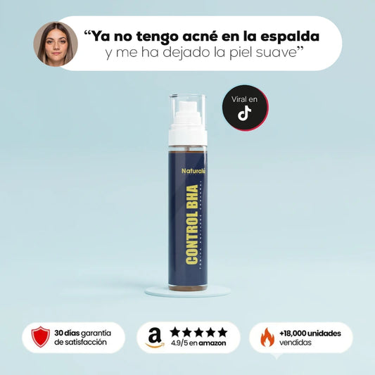 Naturalú Spray™ para eliminar acné corporal y manchas en la piel